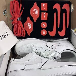 NIKE ✔️ AF1 | Air Force 1 | All White / Low Top Switch Velcro’s